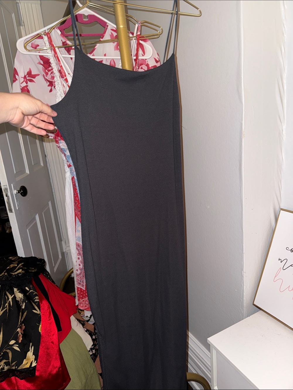 Classic Black Maxi Slip Skirt - Sleek Everyday Style